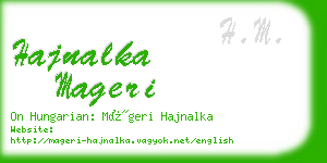 hajnalka mageri business card